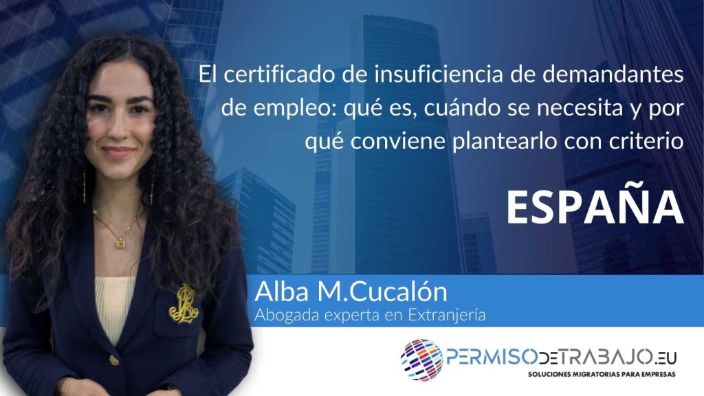 certificado de insuficiencia de demandantes de empleo solicitud